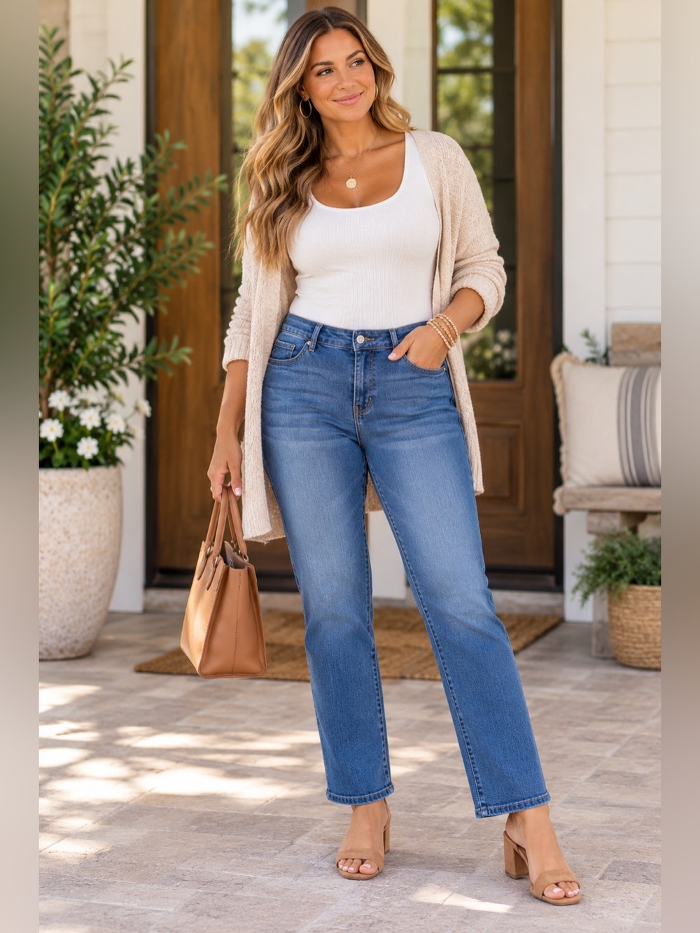 d.jeans Stretch Denim Mid Rise Straight Leg Jeans Size 14 #169